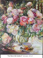 Tea Time at the Garden-2, Oil on Canvas